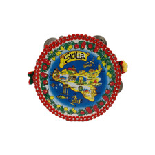 Handmade Sicilian Wooden Tambourine