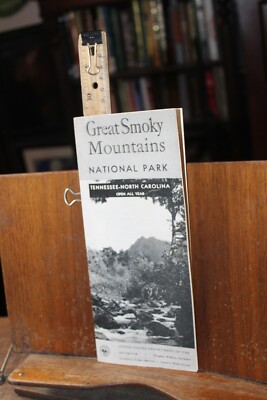 Vintage National Forest Travel Brochure Map Great Smoky Mountains 1953