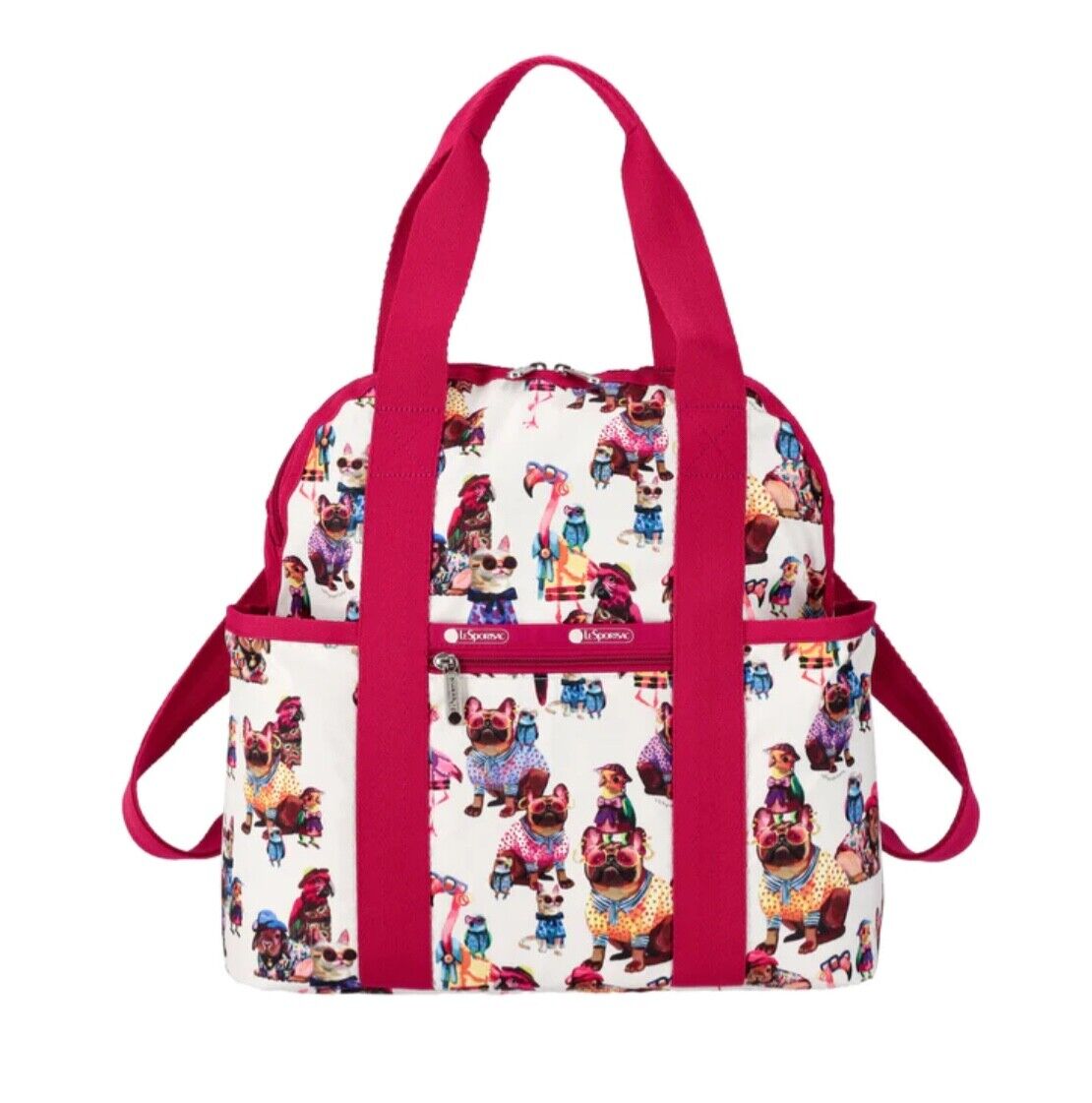 climax pint Product Lesportsac Double Trouble Backpack Animal Party NWT