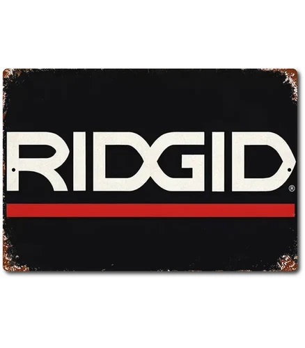 TIN SIGN Ridgid Tools  Retro Rustic Tools Equipment Garage Shop