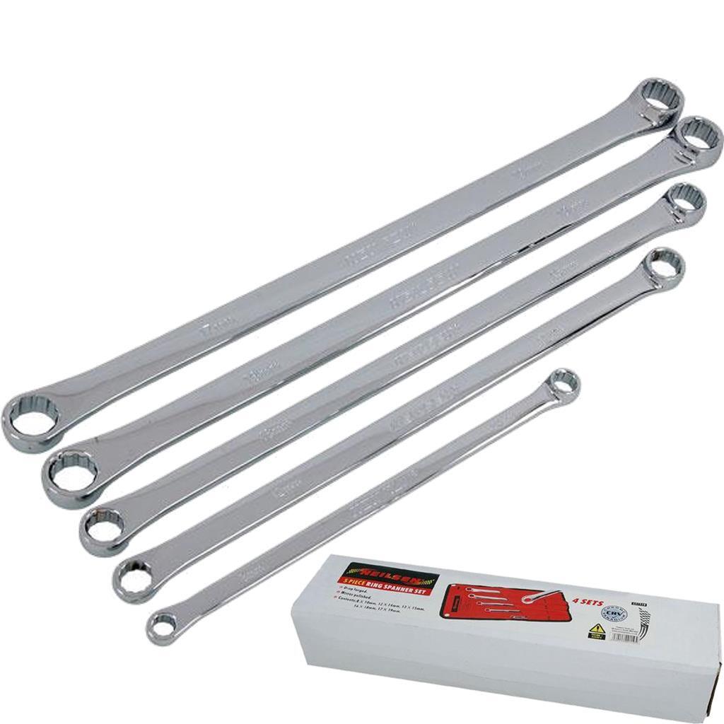 Neilsen 5pc Double Ended Ring Spanner Set Metric Wrench Spanners 8mm - 19mm - Image 5