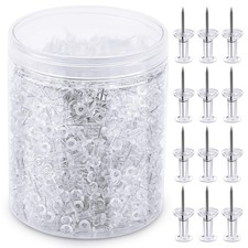 1000 Count Push Pins Tacks, Thumb Tacks with Clear Plastic 1000 Pcs,