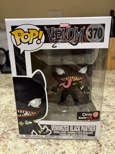 Funko POP! Marvel Venomized Black Panther #370 Vinyl Figure Gamestop Exclusive