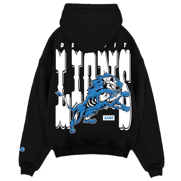 Sudadera con Capucha Sana X Detroit Lions Skeleton NFL Fútbol - Para Hombre Talla L Nueva con Etiquetas Foto 2 de 2