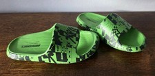 Minecraft Green Slip On Shoes Sliders Slides Flip Flops Children's UK Size 10/11