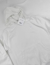 NWOT Nike Mens Hoodie Size Medium White Pullover Fleece Drawstring Logo