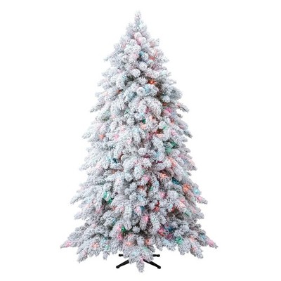 Holiday Time TG76M2N04D01 7.5' Pre-Lit Lincoln Pine Green Flocked