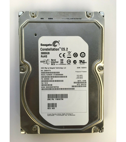 Lot of 10 Seagate Constellation 3TB 3.5" SAS HDD 7.2K 6Gb/s ST33000650SS