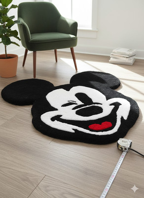 Custom Handmade Tufted Mickey Mouse Rug - Disney Fan Art Wall Decor/Floor Mat