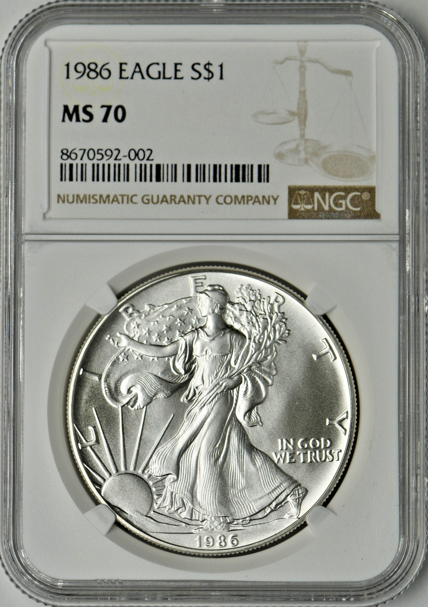 1986 American Silver Eagle - NGC MS70 - ✪COINGIANTS✪ | eBay