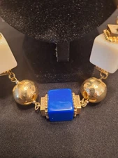 Stamped Bozart Italy Gold Tone Necklace