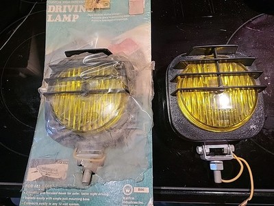 IPF POWER (IPF86) Yellow Glass Fog Lights 4 Inch Lens Vintage NEW Made in Japan