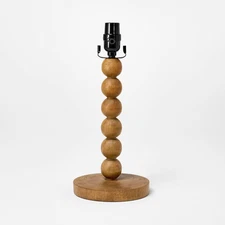 Turned Wood Stick Lamp Base Brown - Threshold designed with Studio McGee