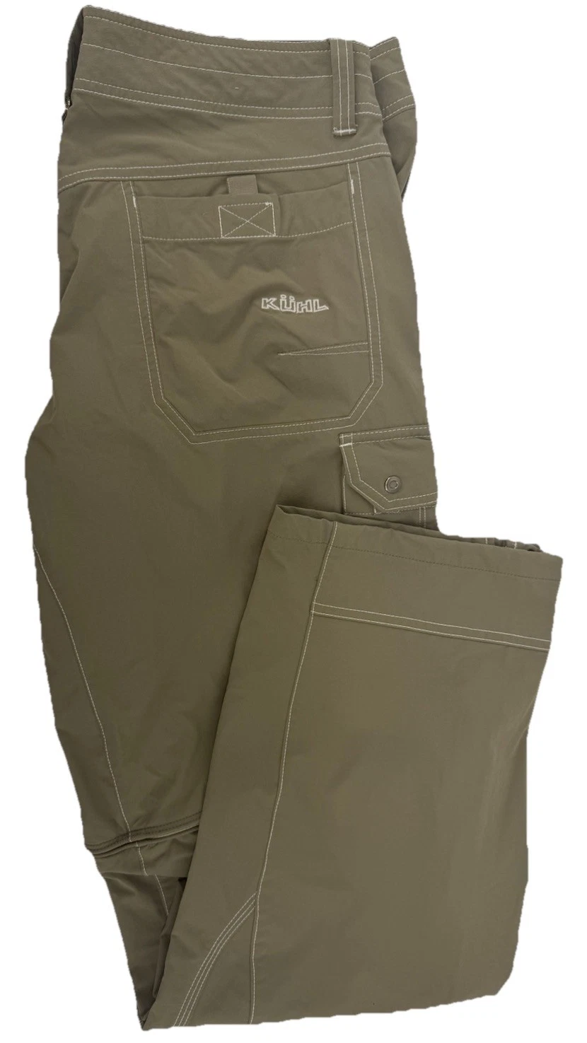 Kuhl Renegade Convertible Stealth Pants Mens 34x33 Khaki Green Hiking Cargo
Opens in a new window or