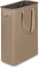 Slim Laundry Basket, Narrow Laundry Hamper with Handles, Collapsible Dirty Cloth