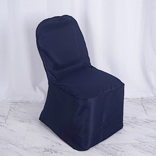 10 Navy Blue POLYESTER BANQUET CHAIR COVERS Wedding Party Catering Decorations