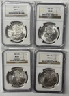 (4) Morgan Silver Dollars NGC MS64 1880 S 1883 O 1886 1896