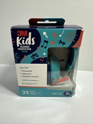 3M Kids Hearing Protection Plus 23 Noise Reduction Rating Teal Ear Muffs