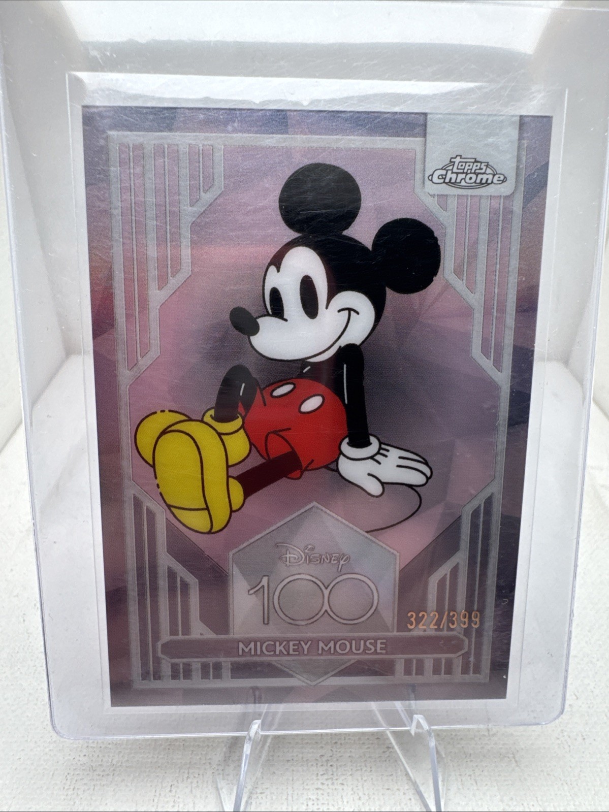 Mickey Mouse 2023 Topps Chrome Disney 100 #1 Pink Refractor /399