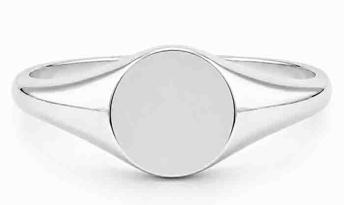 CLASSIC SIGNET RING SOLID .925 STERLING SILVER  - New with Tag