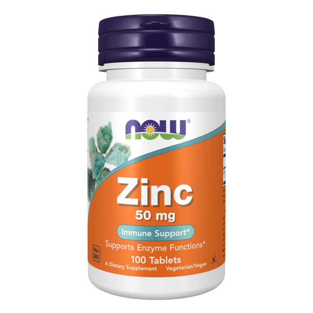 NOW FOODS ZINC 50mg - 100 Compresse - integratore di Zinco