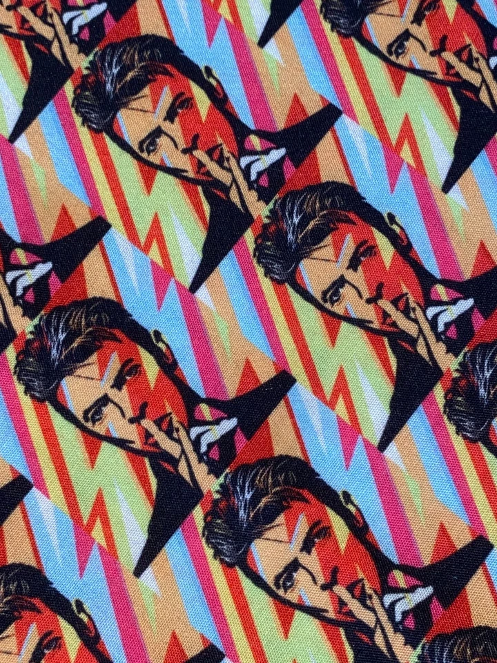 1/2 Yard DAVID BOWIE Polyester Blended Fabric 18" X 44" NEW 7.5 Limited - Image 3 of 3