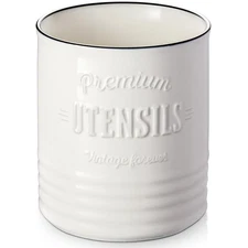 7.2" Extra Large Kitchen Utensil Holder Farmhouse Utensil Holder for Countertop