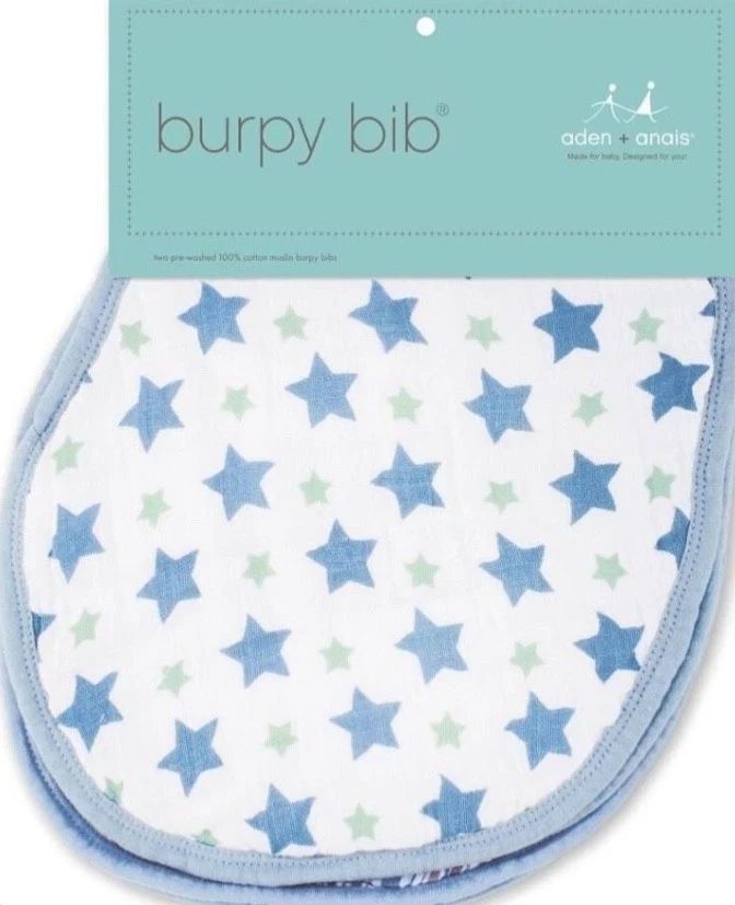 NIP aden + anais Baby Burpy Bib 2 Pack Color Prince Charming 100% Cotton Muslin
Opens in a new windo