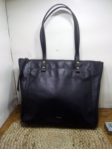 Fossil Ana Leather Shopper/Tote Bag/ Purse Black Beautiful