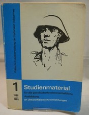 NVA Heft Studienmaterial Ausbildung Unteroffiziersschüler von 1988/1989