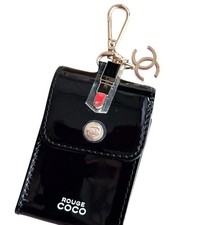 New w/Box Chanel Coco Rouge GWP Patent Lipstick Case w/ Clip  Chanel Charms