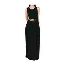 NWT $995 Authentic Tory Burch Black Embellished Crepe Criss Cross Back Gown
