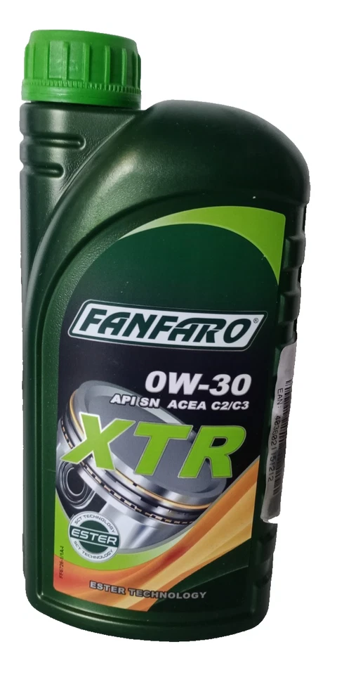 1 Litre huile moteur synthétique FANFARO XTR 0W30 API SN ACEA C2/C3 - Photo 1/3