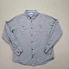 Hugo Boss Mens Slim Fit Button Down Shirt Size 14-S Checkered Blue Casual