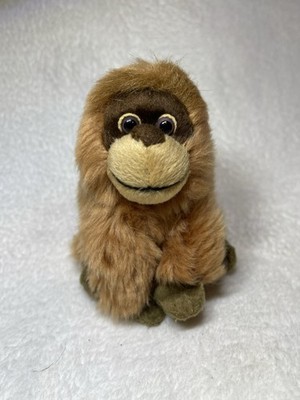 Arche Spielzeug Stofftier Orang-Utan mit Bohnen - Baby kleiner Dschungel süß 5 Zoll