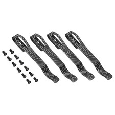 4Set Deep Carry Pocket Clip 2.6"(66mm) Knife Pocket Clip Black White Stripe