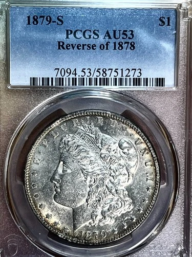 1879 S REV  1878   MORGAN DOLLAR Pcgs AU   clearance was $300 now $240