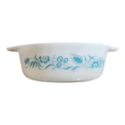 Vintage 1960's Pyrex Blue Meadow Promo 1.5 Quart Casserole Dish #043