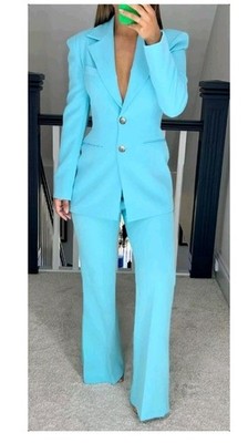 River Island Celeb Frankie Turquoise Co-ord Suit Blazer 14 & Trousers 12 BNWT