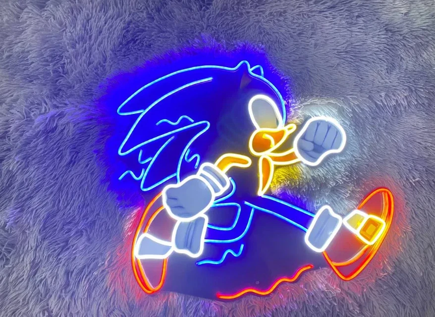 ANIME HEDGEHOG NEON LIGHTS SIGN