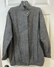 Vintage Avoca Ireland Wool Tweed Jacket Wmns Medium Dolman Sleeve Button Front