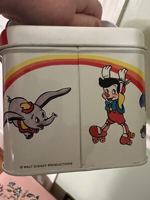 Vintage Walt Disney Mickey Mouse Skating Party Tin With Handles | eBay