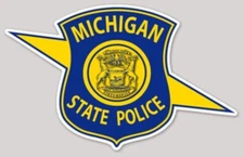 4 Inch Non-Reflective Michigan State Patrol Police Troopers Sticker Decal
