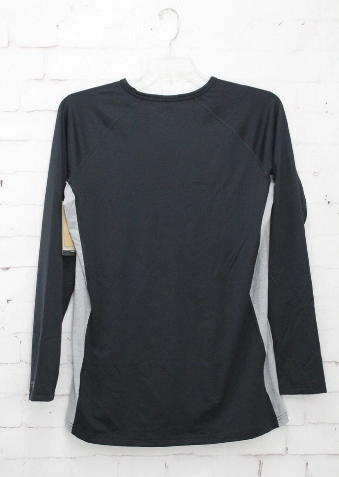 Camisa Burton Para Mujer Peso Medio X Capa Base Crew Manga Larga Grande Negra Verdadera Foto 2 de 2