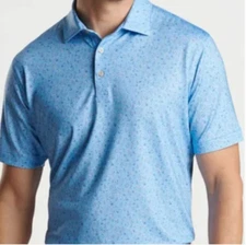 Peter Millar Golf Shirt Polo Summer Comfort Chillax XXL NWT $110 UPF 50+