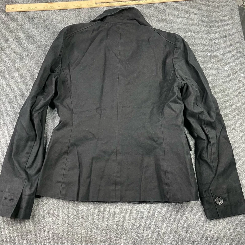 ANN TAYLOR | Chaqueta militar de carga con botones talla 2 negra Foto 3 de 4