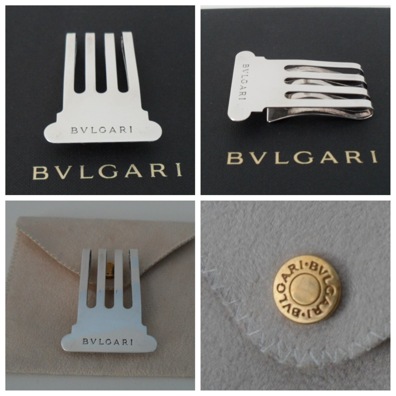 BVLGARI Money Clip - 925 Sterling Silver - Absolutely Stunning BVLGARI Exc. Cond-image