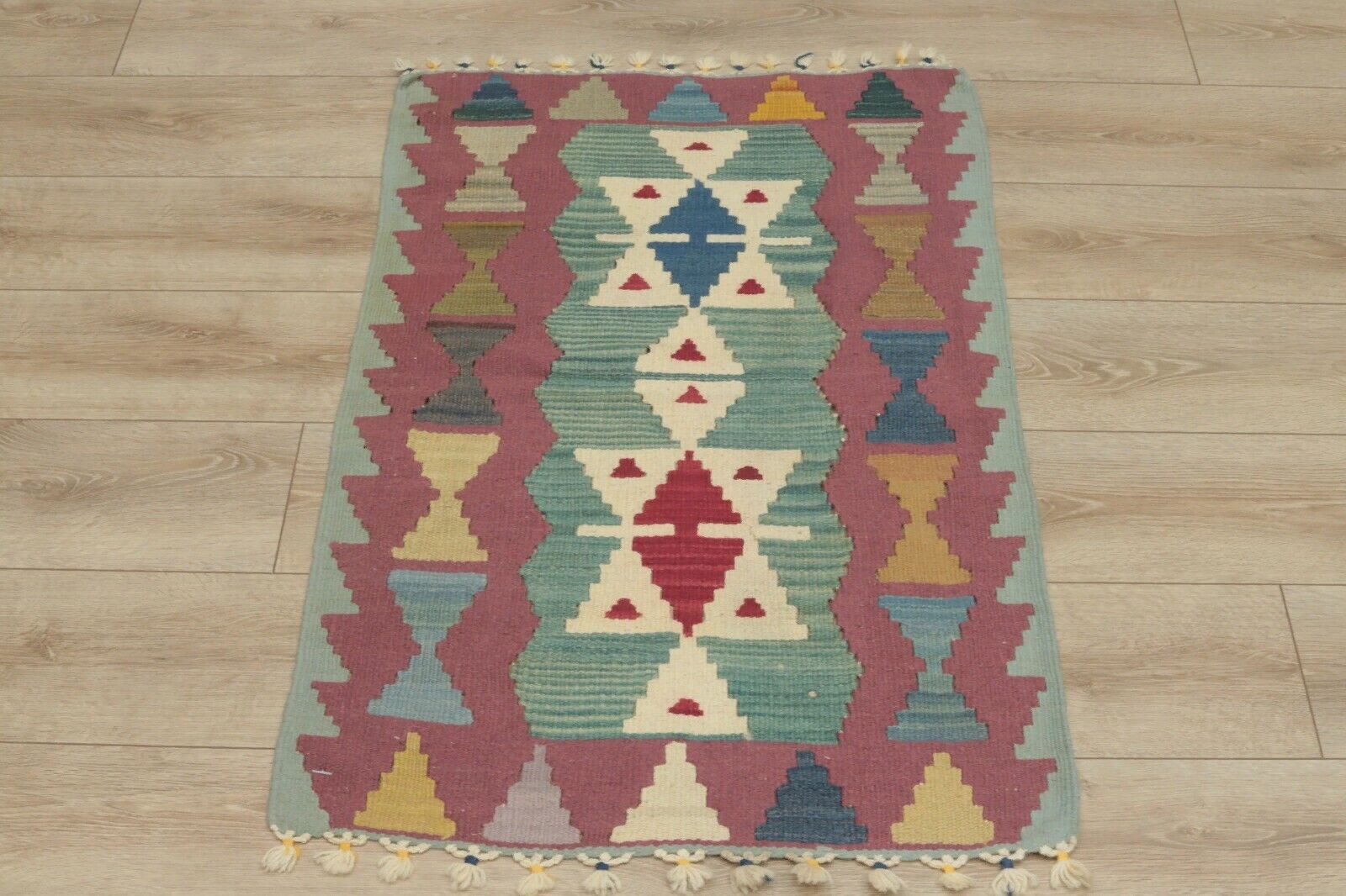Cappadocia Authentic Doormat Rug Traditional Vintage Handmade Kilim Carpet 2x4ft