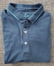 Tommy John Men's Navy Blue Prima Cotton Stretch Polo Short Size Large