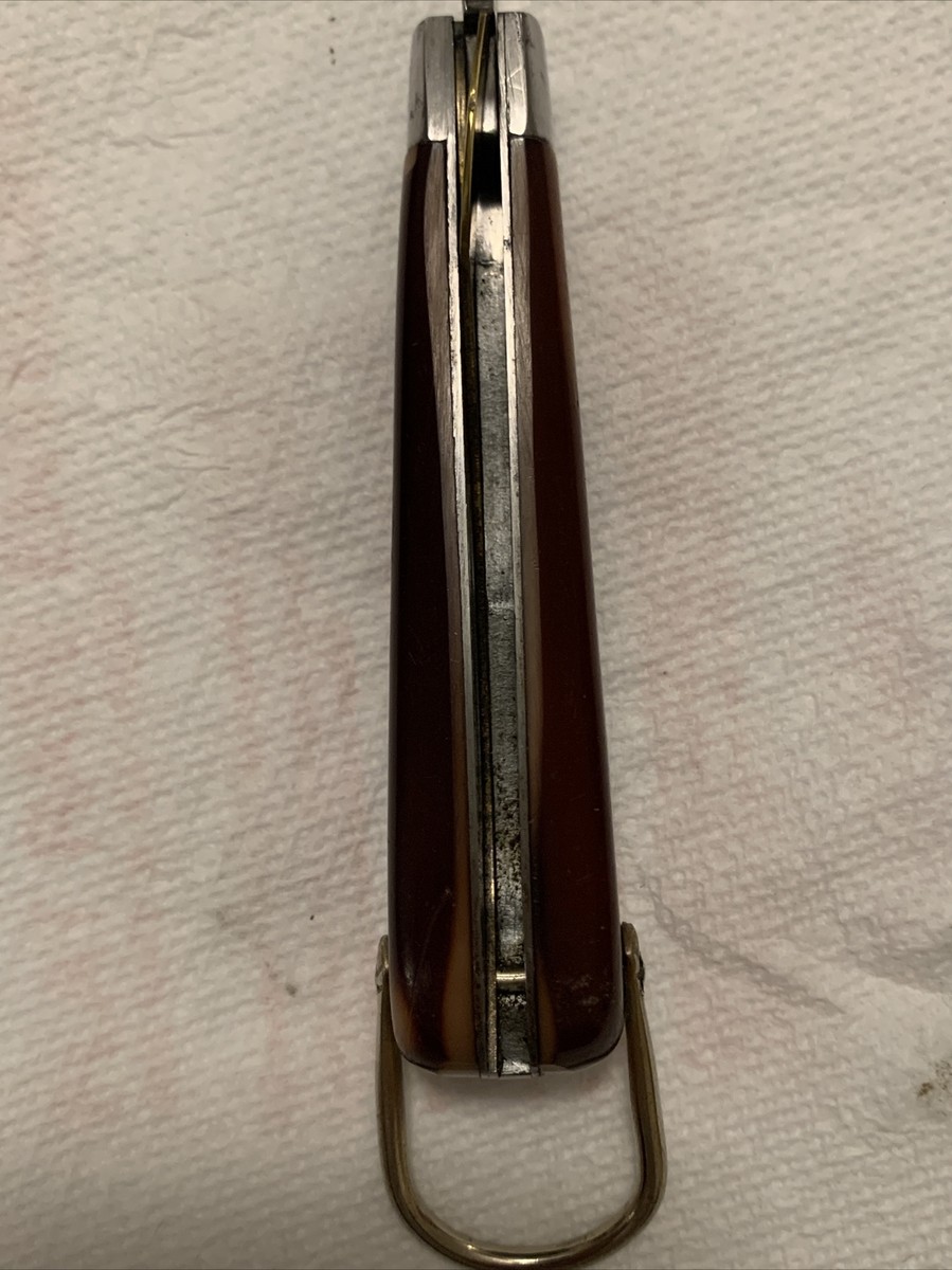 Vintage Camillus Hawkbill Knife USA New York Delrin Handles